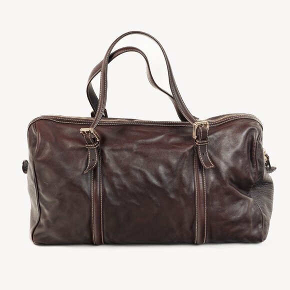 Gucci Britt Boston Web Brown-Leather Bag - Picture 4 of 14